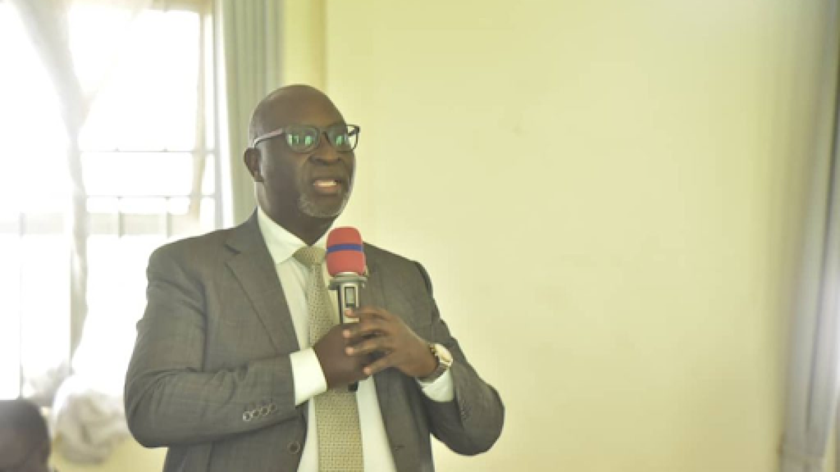 Hon. Robert Waggwa Nsibirwa speaking to the organizers of the draft bill. Hon. Robert Waggwa Nsibirwa speaking to the organizers of the draft bill.
